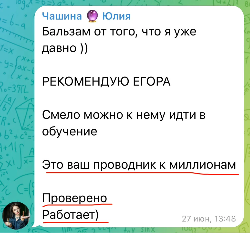 Отзыв Юлии Чашиной: проводник к миллионам